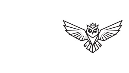 Simple and creative owl logo design vector.