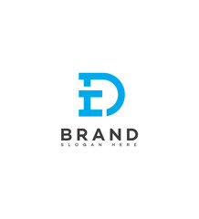 Obraz premium Modern DE, ED Letter Logo Design Brand Identity
