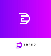 Modern Abstract  Letter DE, DE Logo Design