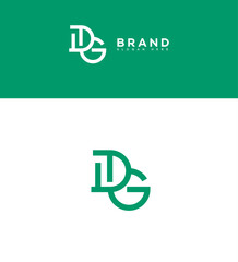 Modern DG Interlocked Logo Design Brand Identity Template