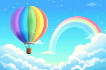Colorful Hot Air Balloon Adventure
