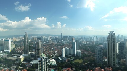 Obraz premium Kuala Lumpur Twin Towers: Iconic Skyscrapers of Malaysia's Metropolis