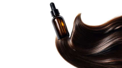Professional Hair Serum Bottle Isolated White Background