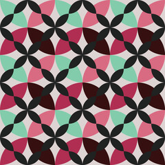 Modern Geometric Vector Seamless Pattern Digital Paper – Abstract Minimalist Background Design, Repeating Lines and Shapes, Contemporary Printable Texture for Scrapbooking, Web Design, Fabric, Package