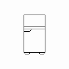 kitchen refrigerator appliance home icon vector sign