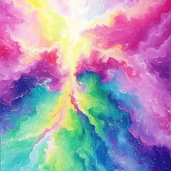 Colorful Abstract Cosmic Explosion