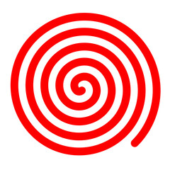 Illustration rote Spriale als png mit transparentem Hintergrund