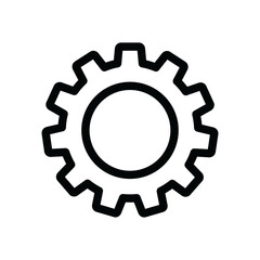 Gear setting icon, containing Cog wheel isolated on transparent background, icon for app or web site, gear PNG