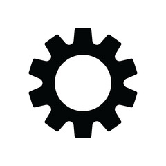 Gear setting icon, containing Cog wheel isolated on transparent background, icon for app or web site, gear PNG