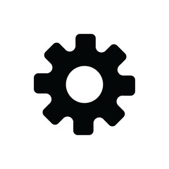 Gear setting icon, containing Cog wheel isolated on transparent background, icon for app or web site, gear PNG