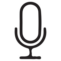 Microphone icon. Voice record mike icon in black. Vector eps 10