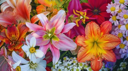 Colorful and lively watercolor flower arrangement stock photo --ar 16:9 --raw --v 6 Job ID: 4d3c9136-4db8-4350-9bf5-2f16616acd59