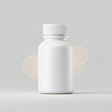 Medicine pharmaceutical cosmetic soap bottle isolated mockup on white