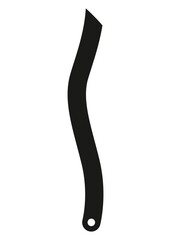 Clock pointer arrow. Black silhouette chronometer element. Clock arm. Watch hands, isolated time pointer. Vector cartoon illustration