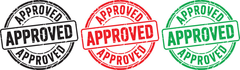 Approved grunge rubber stamp vector 