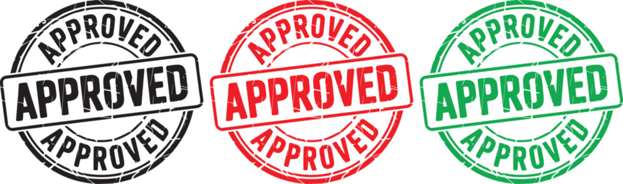 Approved grunge rubber stamp vector 