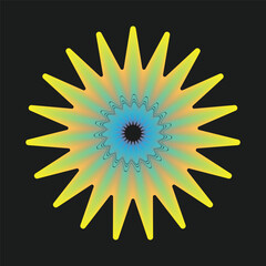 Beautiful gradient vector flower design