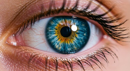 Mesmerizing Close-Up of a Human Eye Revealing Intricate Details of Iris and Eyelashes