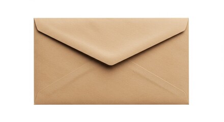 Plain rectangular envelope made of natural kraft paper with a textured