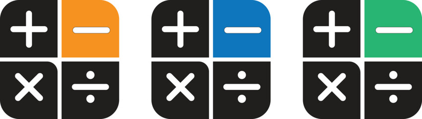 Obraz premium calculator icon set vector