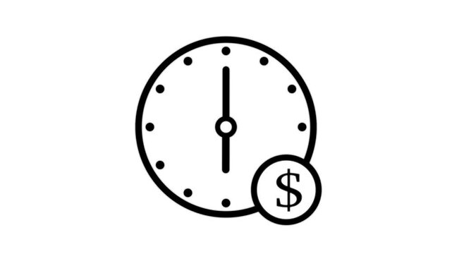 Time is money animated icon