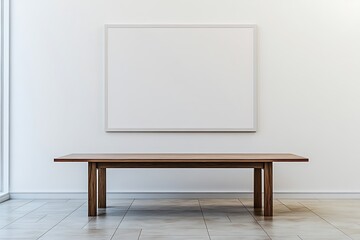 empty room with wooden frame