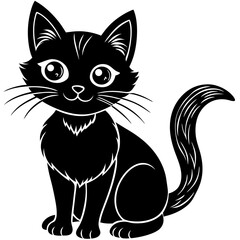This charming cat vector is fully editable and scalable, making it ideal for both print and web use. Suitable for creative and commercial purposes.