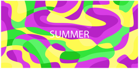 summer wide banner background template