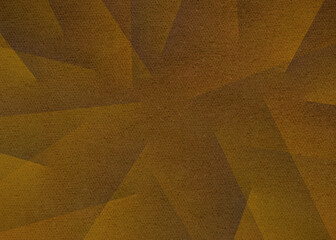 Abstract brown vintage fabric background with triangles. Geometric shape canvas. Cubism style. 