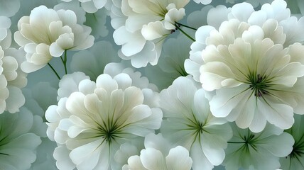 Obraz premium Seamless Elegant Beautiful White Soft Delicate Petal Blossom Floral Nature Garden Beauty