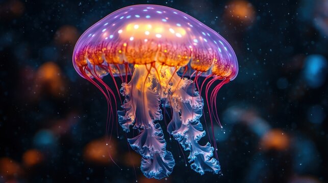 Bioluminescent Jellyfish Wallpaper