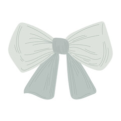 Soft green mint bow illustration in clean flat design, perfect for spring packaging, trendy branding, eco-friendly products, and modern decor.