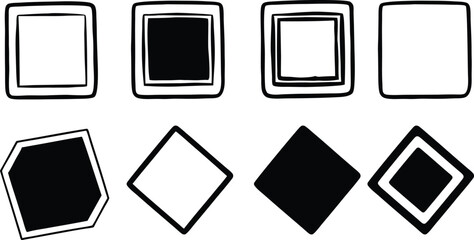 Unique Geometric Shape Silhouettes Vector Set for Art, Design, and Creative Projects