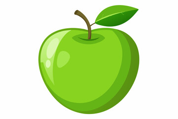High-quality vector illustration of a fresh apple, perfect for food-related designs, healthy lifestyle promotions, educational materials, product packaging,