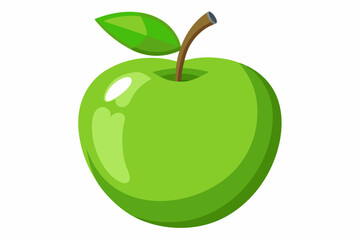 High-quality vector illustration of a fresh apple, perfect for food-related designs, healthy lifestyle promotions, educational materials, product packaging,