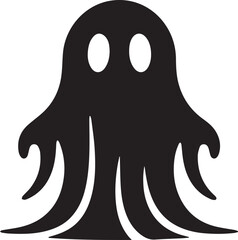 Halloween Ghost Flat Vector Illustration