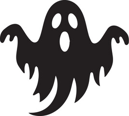 Halloween Ghost Flat Vector Illustration