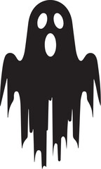 Halloween Ghost Flat Vector Illustration