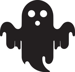 Halloween Ghost Flat Vector Illustration
