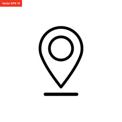 line art pin location icon