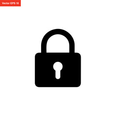padlock icon design black and white