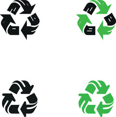 Obraz premium recycling symbol set