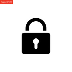 padlock icon design black and white