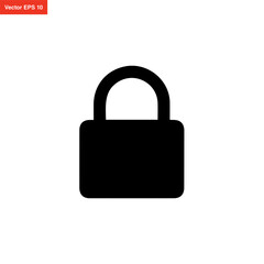 padlock icon design black and white