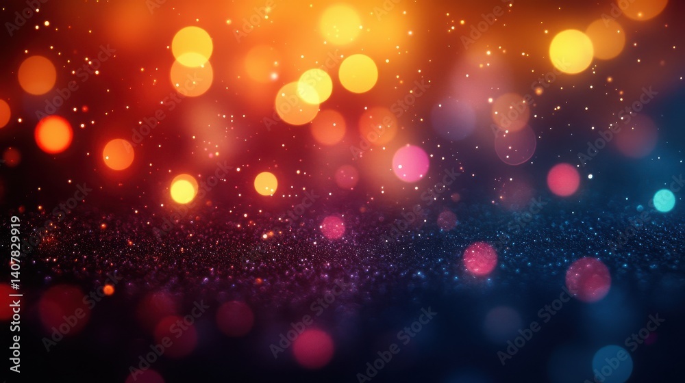 Poster abstract background with colorful bokeh lights,stock photo
