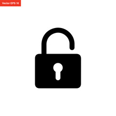 padlock icon design black and white