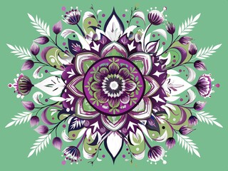 seamless pattern with flowers and leaves, floral pattern for textile design and digital papers, seamless background with green leaves, seamless floral pattern, seamless pattern with leaves