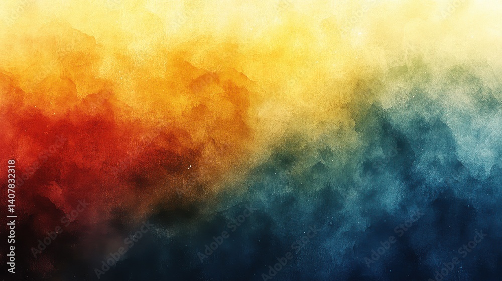 Aufkleber abstract blue green yellow grainy summer poster design background colorful grainy gradient soft glowing backdrop design web header banner