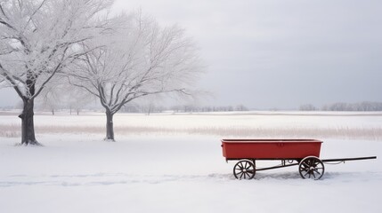 winter red wagon