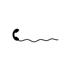 Obraz premium Telephone receiver with a cord